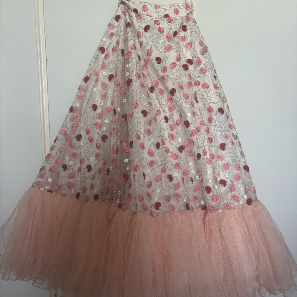 Mani Jassal Ella Skirt Lengha, full ballroom,  fully embriodered